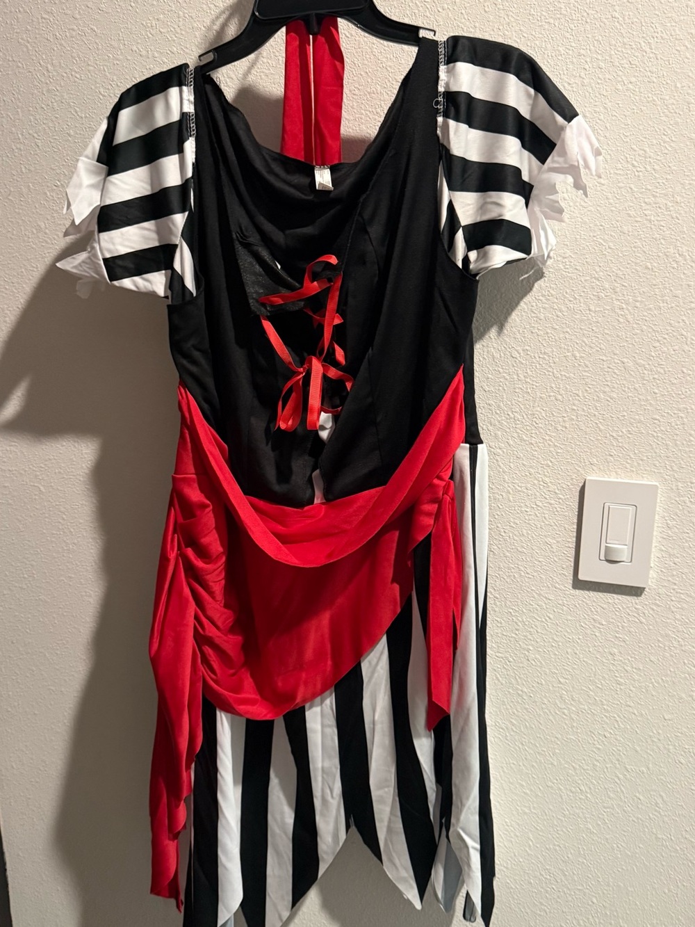 Women's Red & Black Striped Pirate Costume